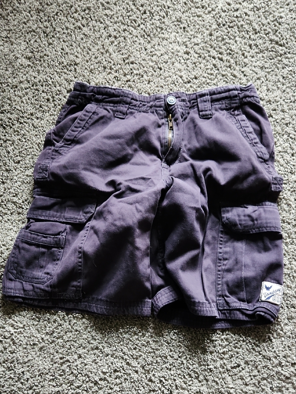 Kids Purple Cargo Shorts with Multiple Pockets
